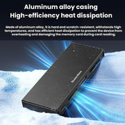 Blueendless USB 3.2 High-Speed Card Reader For CFEA/CFeB/SD 4.0/TF Cameras And Memory Cards, CFEA+CFeB+SD 4.0+TF
