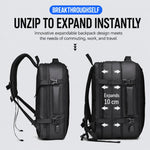 Zaino WEIXIER B683 di grande capacità espandibile per uomo, ideale per lavoro e laptop.