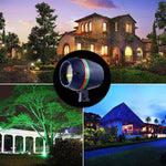 Lampada da giardino rotonda interrata con luce laser per esterni., US Plug, EU Plug, UK Plug, AU Plug