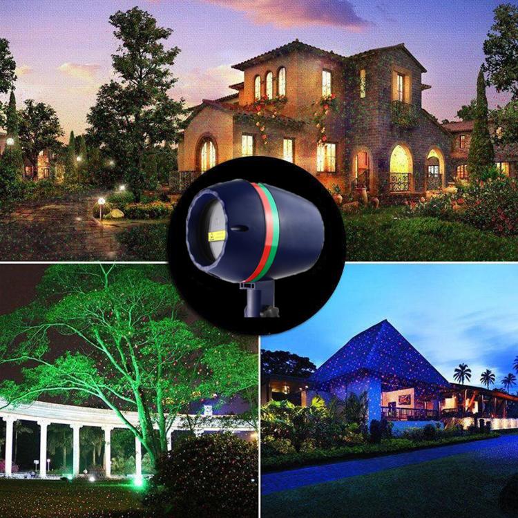 Lampada da giardino rotonda interrata con luce laser per esterni., US Plug, EU Plug, UK Plug, AU Plug