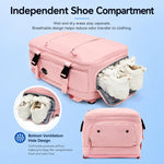 Zaino da viaggio per uomo e donna, con scomparto per laptop e porta USB, porta scarpe, separazione per indumenti bagnati/asciutti, impermeabile e di grande capacità.