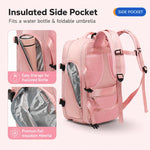 Zaino da viaggio per uomo e donna, con scomparto per laptop e porta USB, porta scarpe, separazione per indumenti bagnati/asciutti, impermeabile e di grande capacità.