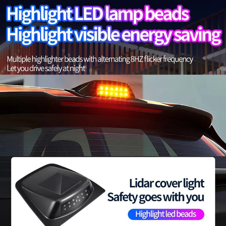 Lampada segnalazione LED solare per tetto auto IP65