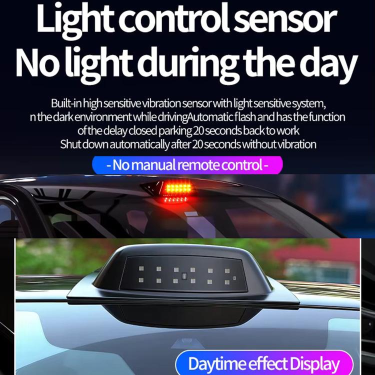 Lampada segnalazione LED solare per tetto auto IP65