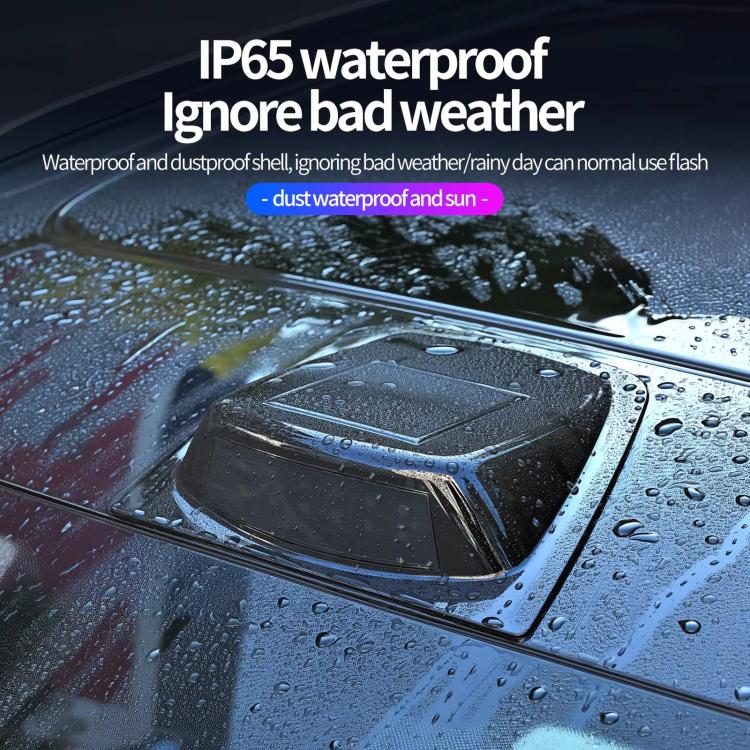 Lampada segnalazione LED solare per tetto auto IP65