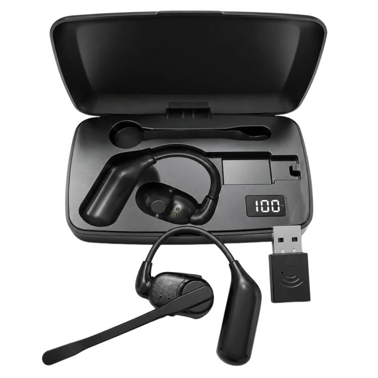 Auricolari Bluetooth con gancio auricolare girevole, HD, riduzione del rumore, resistenti alla pioggia., V2