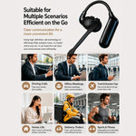 Auricolari Bluetooth con gancio auricolare girevole, HD, riduzione del rumore, resistenti alla pioggia., V2