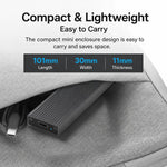 Blueendless 2806N M.2 NVMe SSD Enclosure 10Gbps Aluminum External Solid State Drive Case Portable PCIe M-Key/B&M-Key Reader, Dual Cables Included, Single Cable Included