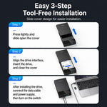 Blueendless 3.5/2.5 Inch SATA External Hard Drive Enclosure With Built-In USB 3.0 Hub USB To SATA HDD SSD Case Max 20TB, US Plug, EU Plug, UK Plug