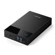 Blueendless 3.5/2.5 Inch SATA External Hard Drive Enclosure With Built-In USB 3.0 Hub USB To SATA HDD SSD Case Max 20TB, US Plug, EU Plug, UK Plug