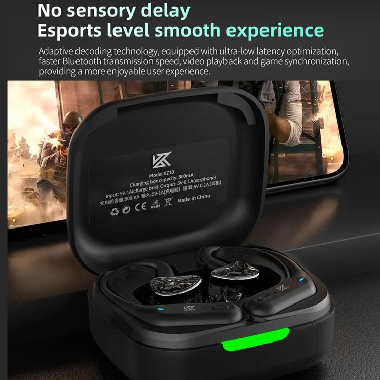 Auricolari wireless Bluetooth 5.3 KZ XZ10 con ganci auricolari, XZ10