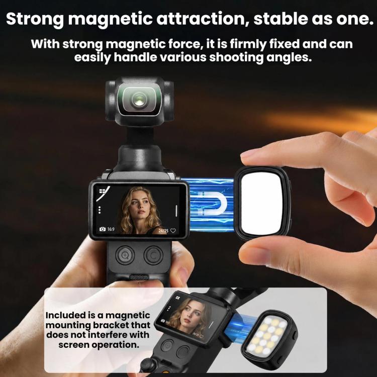 Per DJI Pocket 4 BRDRC Luce selfie magnetica portatile