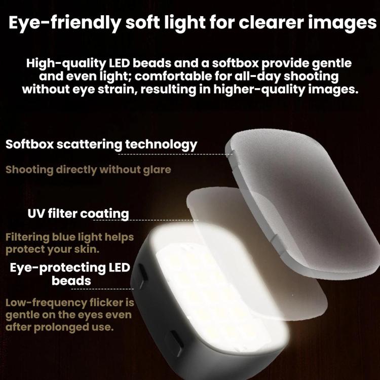 Per DJI Pocket 4 BRDRC Luce selfie magnetica portatile