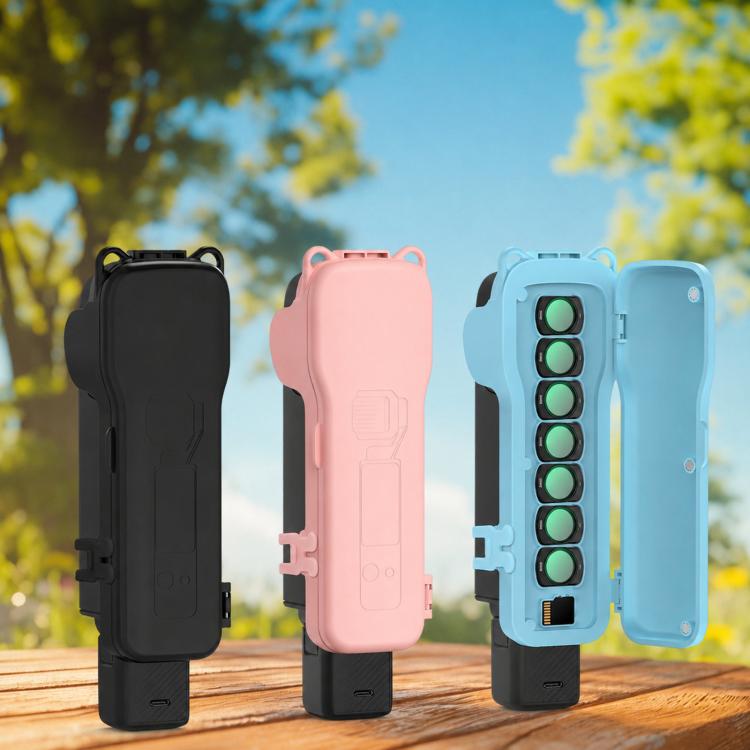 Custodia a libro con chiusura magnetica per filtro BRDRC per DJI Osmo Pocket 3.