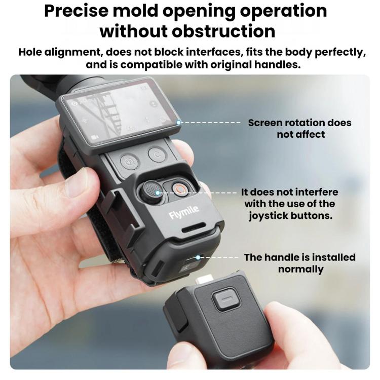 Telaio estensibile multifunzione Flymile con cinghia di montaggio per DJI Pocket 4 / 3.