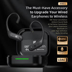 Cuffie da gioco Hi-Fi wireless HD Bluetooth 5.4 con gancio auricolare, riduzione attiva del rumore e tecnologia Hi-Fi., AN01