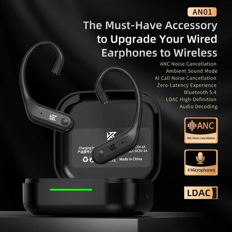 Cuffie da gioco Hi-Fi wireless HD Bluetooth 5.4 con gancio auricolare, riduzione attiva del rumore e tecnologia Hi-Fi., AN01