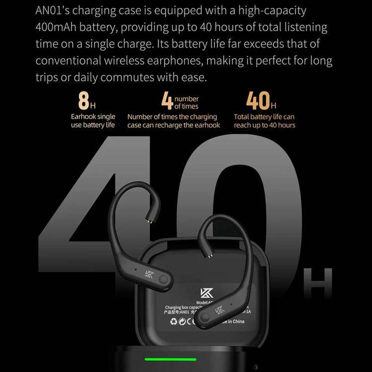 Cuffie da gioco Hi-Fi wireless HD Bluetooth 5.4 con gancio auricolare, riduzione attiva del rumore e tecnologia Hi-Fi., AN01