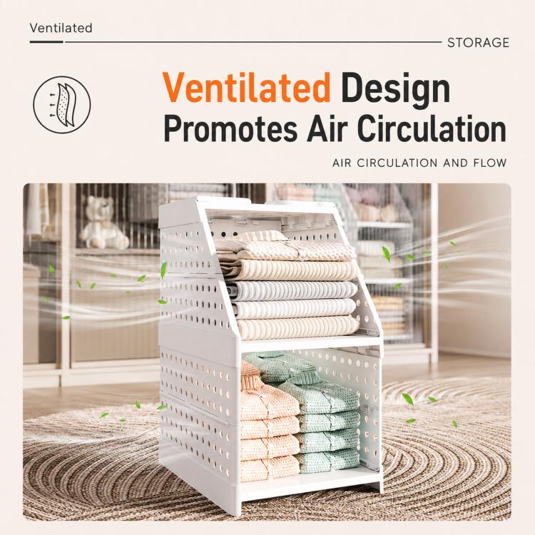 Organizzatore per armadio da appendere, ripiani in plastica impilabili, cestino portaoggetti per vestiti, 1-Tier, 2-Tier, 3-Tier