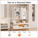 Organizzatore per armadio da appendere, ripiani in plastica impilabili, cestino portaoggetti per vestiti, 1-Tier, 2-Tier, 3-Tier