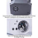 Sfera magica laser in plastica, luce colorata rotante per palcoscenico, ideale per KTV e bar, per creare un'atmosfera suggestiva., US Plug Grey, EU Plug Grey, UK Plug Grey, AU Plug Grey, US Plug White, EU Plug White, UK Plug White, AU Plug White       ...