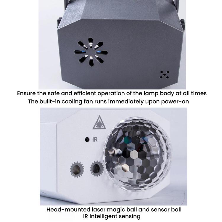 Sfera magica laser in plastica, luce colorata rotante per palcoscenico, ideale per KTV e bar, per creare un'atmosfera suggestiva., US Plug Grey, EU Plug Grey, UK Plug Grey, AU Plug Grey, US Plug White, EU Plug White, UK Plug White, AU Plug White       ...