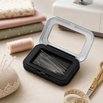 Scatola portaoggetti magnetica con coperchio trasparente, astuccio magnetico per palette di ombretti e fard.