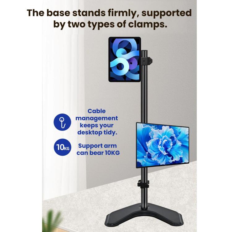 Supporto da scrivania regolabile per doppio monitor