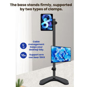 Supporto da scrivania regolabile per doppio monitor