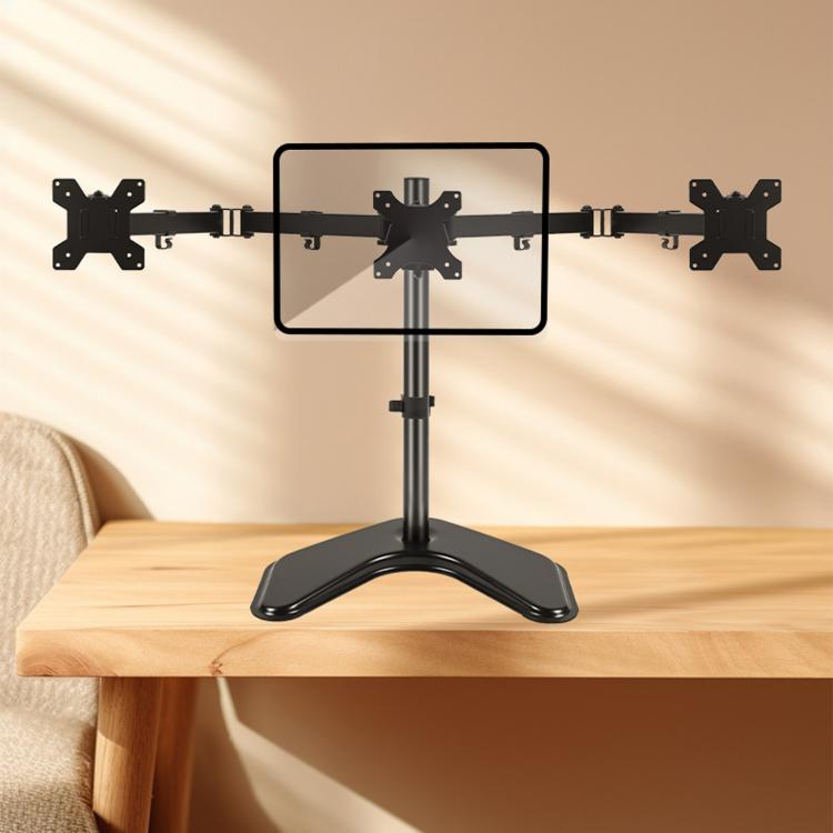 Supporto per monitor a sbalzo girevole 360° per tre schermi