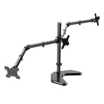 Supporto per monitor a sbalzo girevole 360° per tre schermi