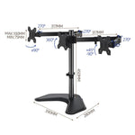 Supporto per monitor a sbalzo girevole 360° per tre schermi