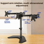 Supporto per monitor a sbalzo girevole 360° per tre schermi