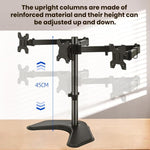 Supporto per monitor a sbalzo girevole 360° per tre schermi