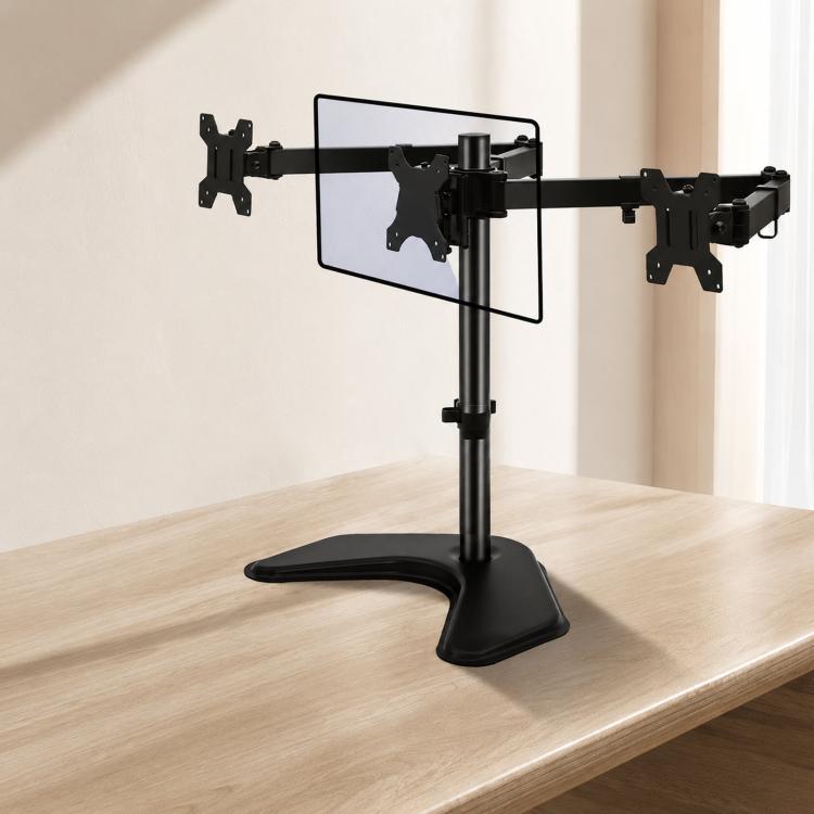 Supporto per monitor a sbalzo girevole 360° per tre schermi