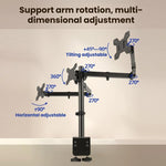 Supporto girevole 360° per triplo monitor ZX-T033W