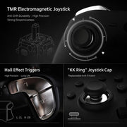 Controller GuliKit KK2T con joystick elettromagnetico TMR, supporto NFC, Amiibo e funzione di riattivazione Switch.