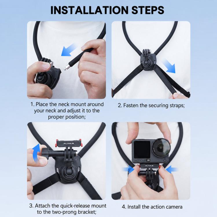BRDRC POV Prospettiva Scatto Collare a sgancio rapido, For Insta360  Ace Pro 1 / 2, For Gopro