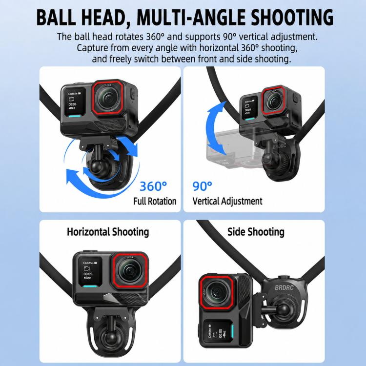 BRDRC POV Prospettiva Scatto Collare a sgancio rapido, For Insta360  Ace Pro 1 / 2, For Gopro
