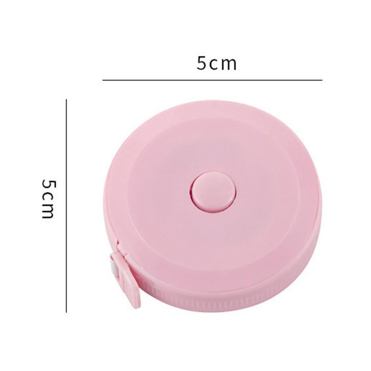 Set da 3 pezzi: righello rotondo in plastica da 1,5 m, metro a nastro retrattile automatico, mini metro a nastro a doppia scala metrica/imperiale per uso domestico.