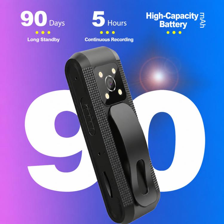 Mini videocamera indossabile 1080P con registratore vocale e video, visione notturna IR intelligente e clip., C1