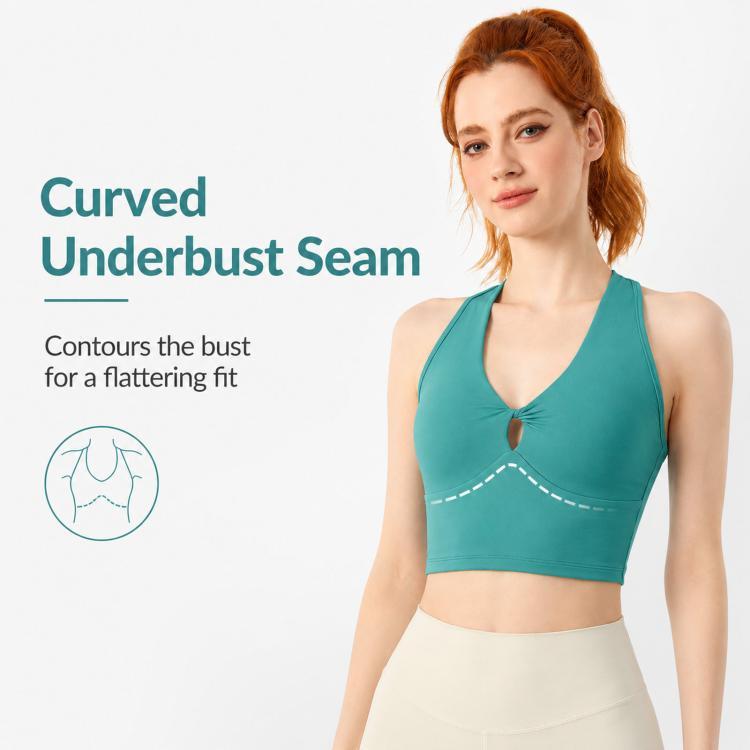 Canotta sportiva da donna con coppe integrate, top yoga, reggiseno da corsa e reggiseno sportivo per fitness., S, M, L, XL
