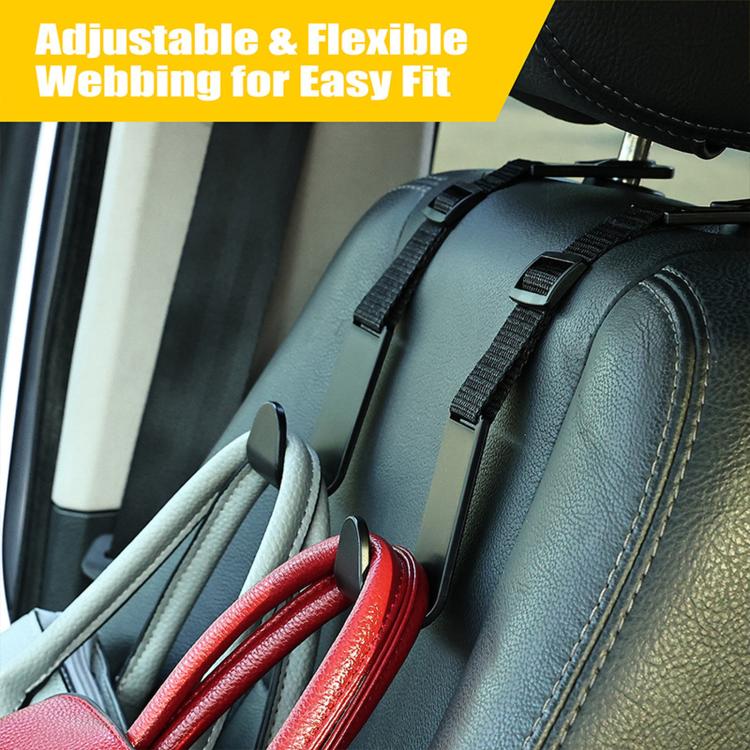 4 pezzi/scatola Ganci per poggiatesta del sedile auto Staffa di montaggio multifunzionale Gancio per auto regolabile