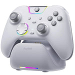 EasySMX X05Pro Controller wireless per PC: gamepad a effetto Hall a tre modalità con grilletti a doppio stadio e pulsanti silenziosi per PC e Switch, Grey White, Black, White With Charging Dock, Black With Charging Dock
