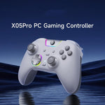 EasySMX X05Pro Controller wireless per PC: gamepad a effetto Hall a tre modalità con grilletti a doppio stadio e pulsanti silenziosi per PC e Switch, Grey White, Black, White With Charging Dock, Black With Charging Dock