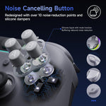 EasySMX X05Pro Controller wireless per PC: gamepad a effetto Hall a tre modalità con grilletti a doppio stadio e pulsanti silenziosi per PC e Switch, Grey White, Black, White With Charging Dock, Black With Charging Dock