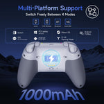 EasySMX X05Pro Controller wireless per PC: gamepad a effetto Hall a tre modalità con grilletti a doppio stadio e pulsanti silenziosi per PC e Switch, Grey White, Black, White With Charging Dock, Black With Charging Dock
