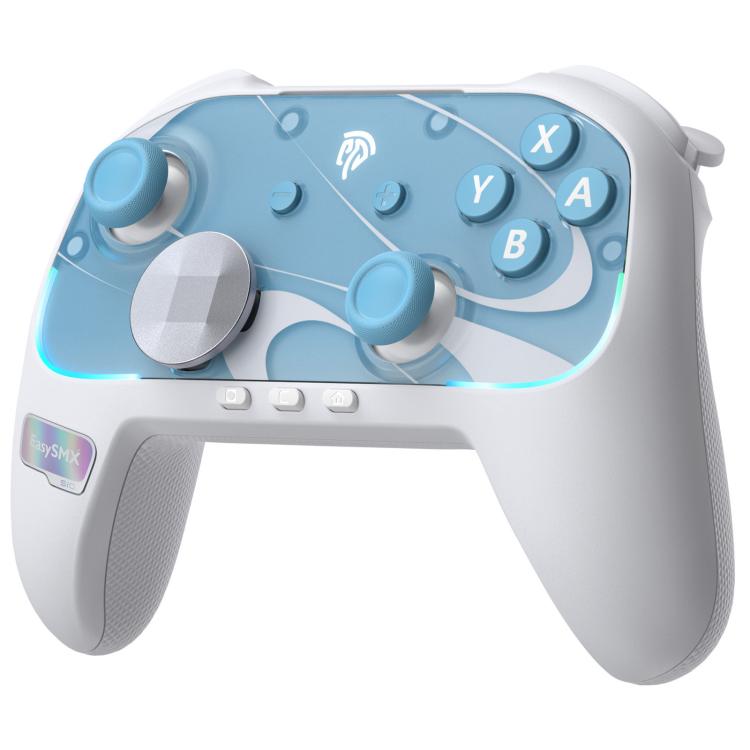 Controller wireless EasySMX S10 per Nintendo Switch e Switch 2, gamepad con NFC, vibrazione HD e frontalino intercambiabile.