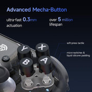 Controller wireless EasySMX S10 per Nintendo Switch e Switch 2, gamepad con NFC, vibrazione HD e frontalino intercambiabile.
