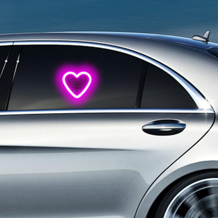 Luce ambientale auto a forma di cuore con ricarica solare
